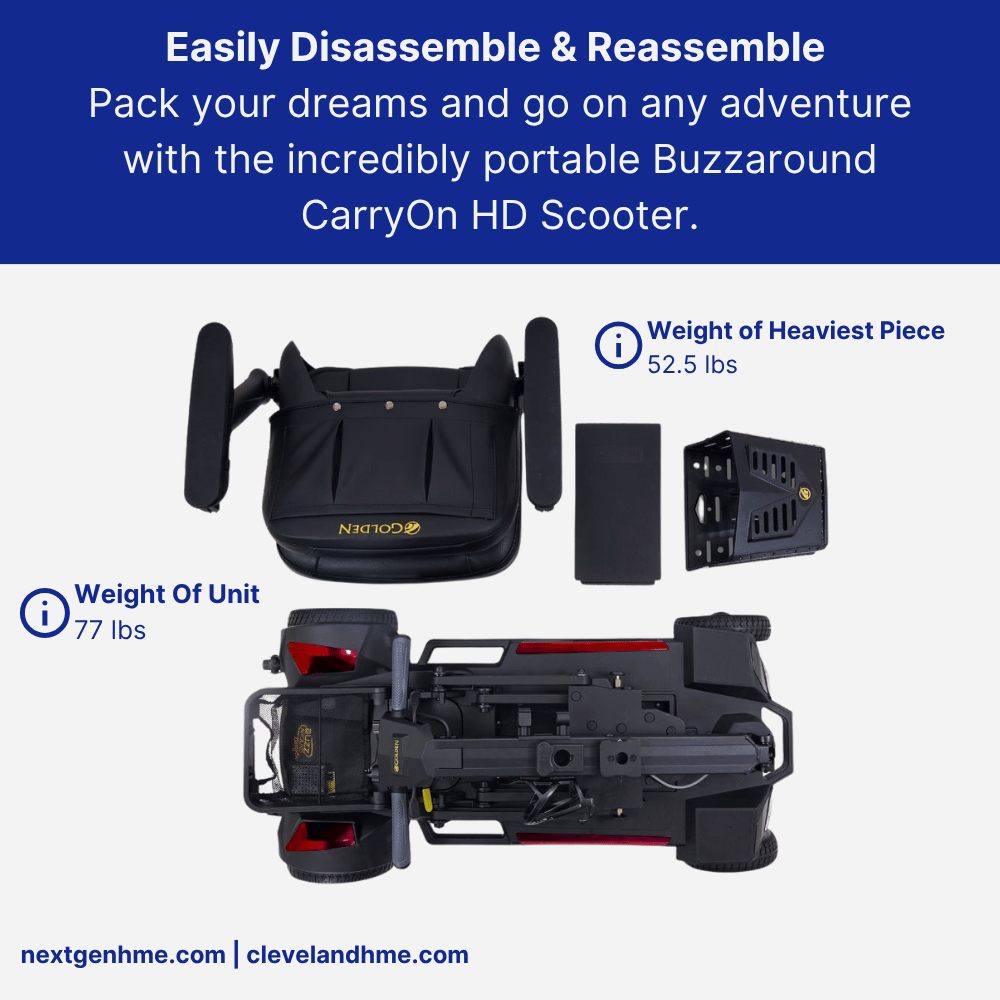 Golden Technologies Buzzaround CarryOn HD Power Scooter