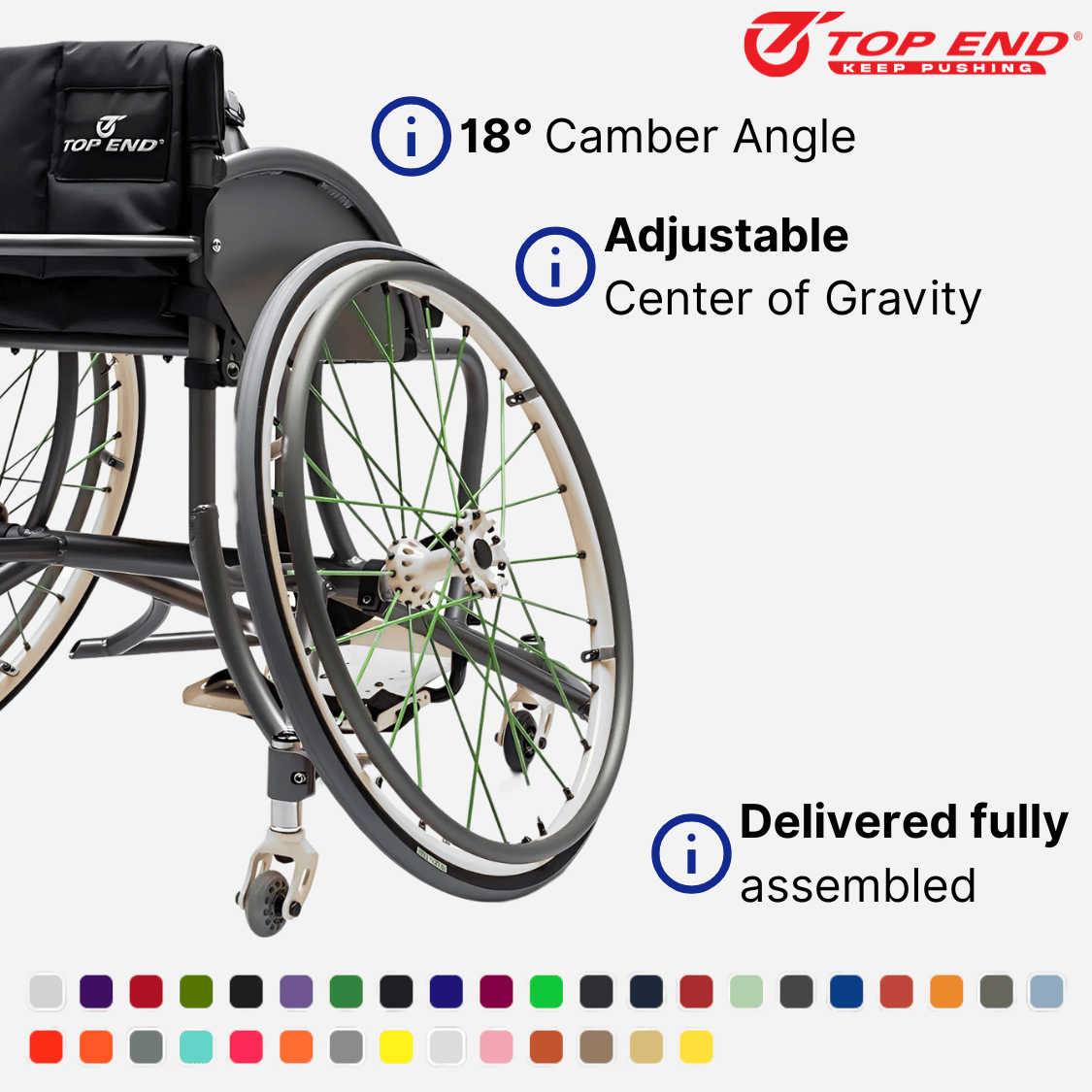 Top End Paul Schulte 7000 Series Basketball Wheelchair (PS7)