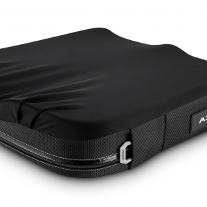 Image of the Axiom G Wheelchair Cushion - Lightweight, inflatable air cushion designed for pressure redistribution and comfort, featuring a breathable cover for temperature regulation.