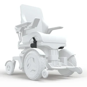 Image of the LapStacker XD for Permobil Wheelchair - Retractable carry strap system designed for Permobil power wheelchairs, offering versatile and secure carrying options for various items.