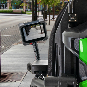 View of the camera on the Quantum Backup Camera attached - Rearview camera for vehicles, providing visual assistance during reversing for enhanced safety and convenience.