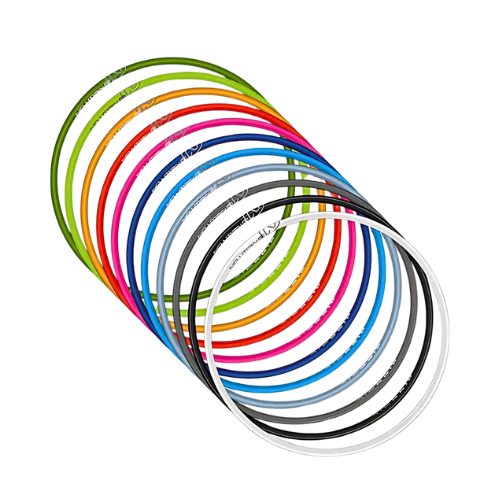 Image of multiple colors for the Newton AirGrip Handrims - Pneumatic wheelchair handrims with air-filled core for improved grip, comfort, and pressure distribution.