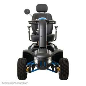 Image of the Baja Wrangler 2 Off-Road Wheelchair - Rugged, all-terrain manual wheelchair with knobby tires, designed for outdoor adventures and navigating rough terrain.