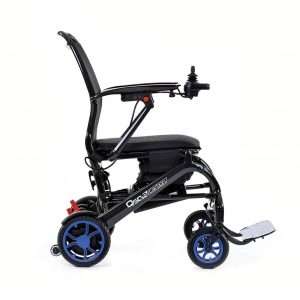 Side image of the Quickie Q50 R Carbon Wheelchair - Lightweight, high-performance rigid wheelchair with a carbon fiber frame, designed for increased maneuverability and racing applications.