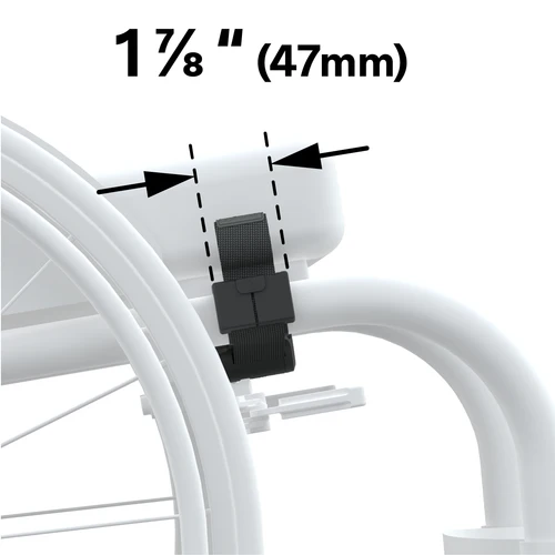 Close up Image of the LapStacker Flex - Retractable carry system for wheelchairs