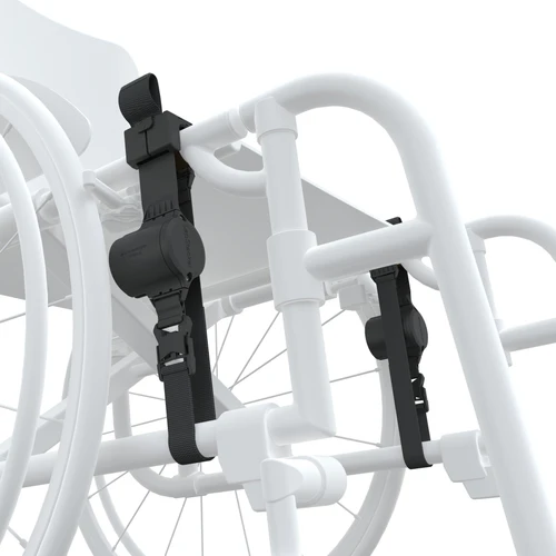 Side view Image of the LapStacker Flex - Retractable carry system for wheelchairs