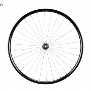 Front view of the Spinergy Wire Wheel - Lightweight, durable wheelchair wheel with straight-pull spokes for improved performance and efficiency.