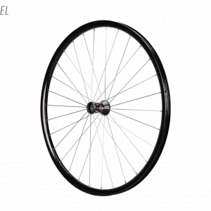 Side view of the Spinergy Wire Wheel - Lightweight, durable wheelchair wheel with straight-pull spokes for improved performance and efficiency.