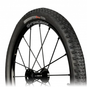 Close up image of the Kenda Booster Pro 507 Wheelchair Tire - Lightweight, high-performance wheelchair tire with aggressive tread pattern for optimal traction on various terrains.