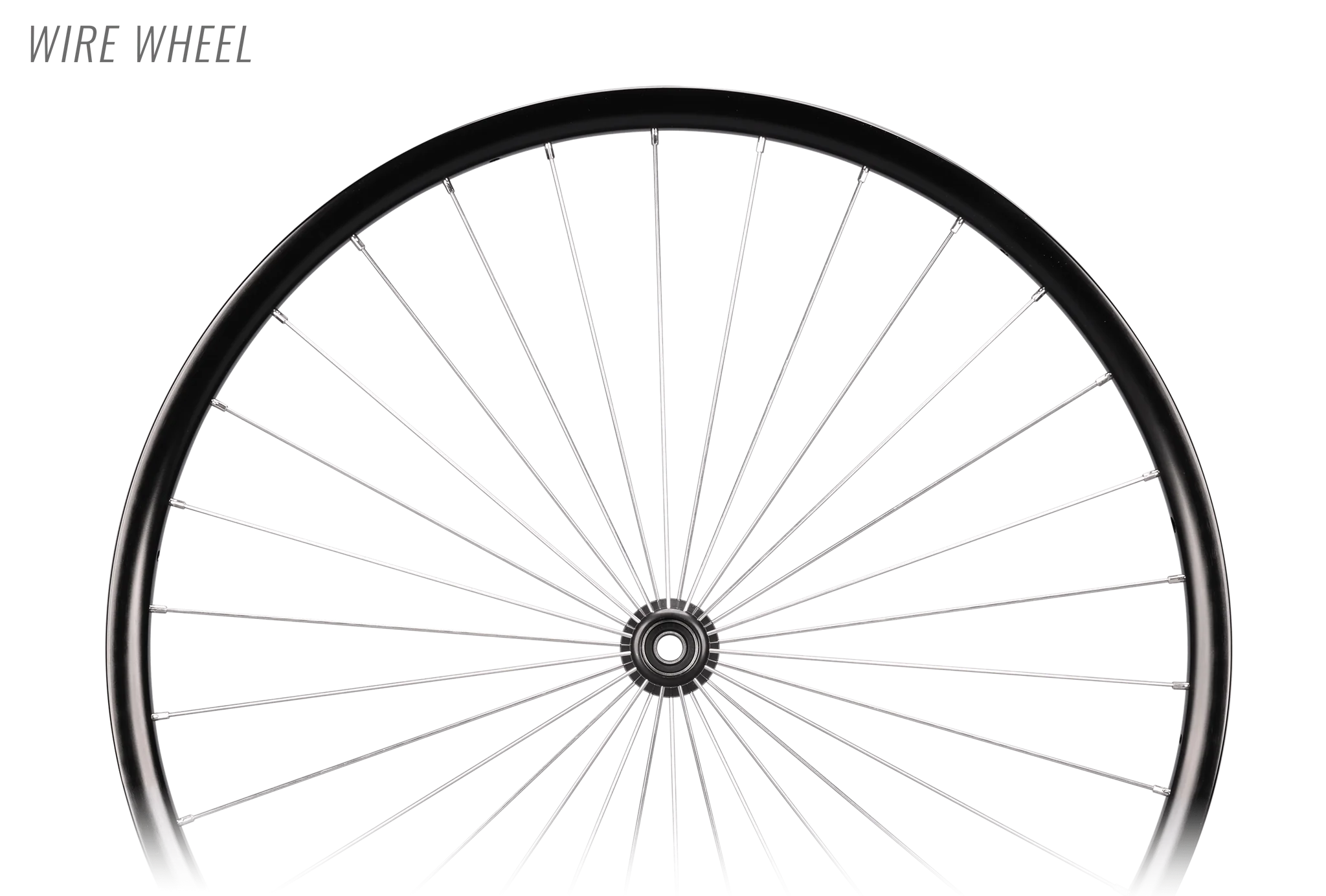 Close up view of the Spinergy Wire Wheel - Lightweight, durable wheelchair wheel with straight-pull spokes for improved performance and efficiency.