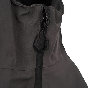 Close up image of the Raincape Plus Wheelchair Jacket - Waterproof, breathable hooded jacket designed for wheelchair users, offering full-body protection from rain and wind.