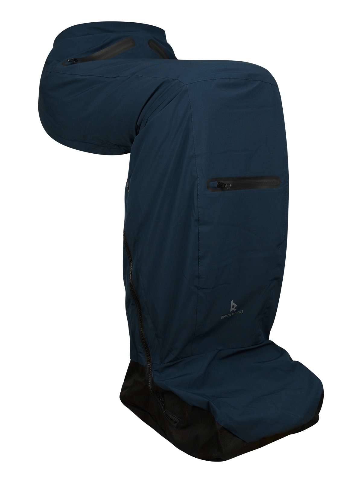 Front left view of the Raindek® ETX Adaptive Clothing - Adjustable rainwear garments designed for wheelchair users, offering a comfortable and customizable fit for all-weather protection.