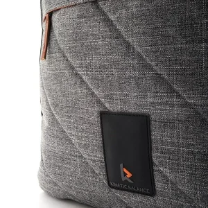 Close up image of the Kinetic Balance Travel Backpack - Stylish and functional backpack designed for comfortable travel, featuring multiple compartments for organized packing.