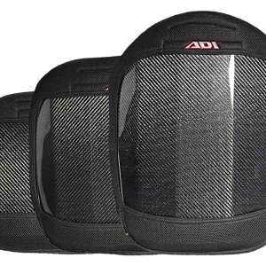 Back views of the ADI Carbon Fiber Series Backrests - Lightweight and highly adjustable backrests for wheelchairs, constructed with a carbon fiber frame for exceptional strength and rigidity.