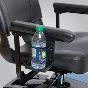 Cup Holder on the Pride PX4 Power Wheelchair - Modern, feature-rich power wheelchair with a sleek design, offering customizable seating and advanced control options for optimal comfort and independence.