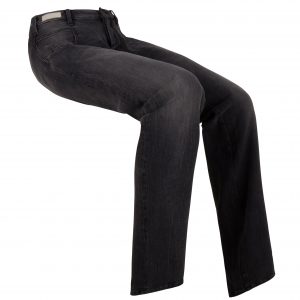 Side image of Kinetic Balance Women's Black Jeans - Accessible jeans designed for comfort and style. Features a higher back waist, double-stretch denim, and magnetic or button fly closure for ease of use.