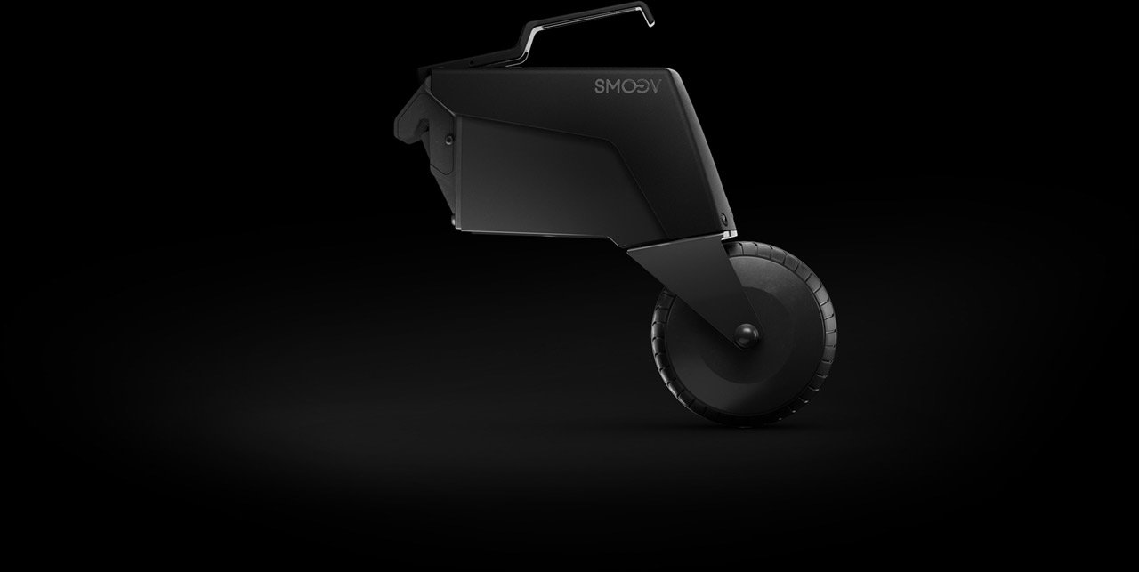 Side view image of the SMOOV one - Stylish and ultra-lightweight folding wheelchair with single-sided frame for easy side transfers.