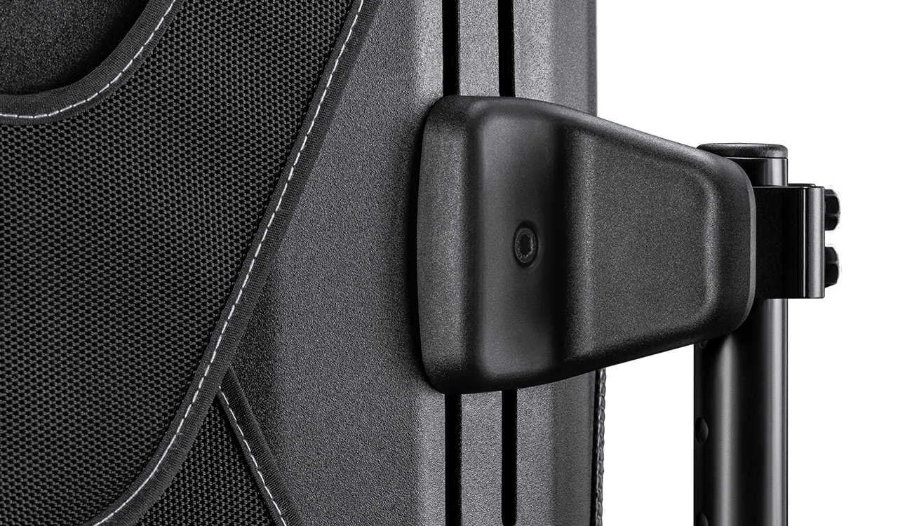 Close up image of the Axiom Backrest for Wheelchairs - Customizable backrest with adjustable height and angle, designed to provide optimal support and comfort for wheelchair users.