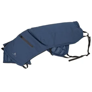 Image of the blue Raindek Parka - Waterproof, insulated wheelchair cover for lower body, providing warmth and protection from the elements.