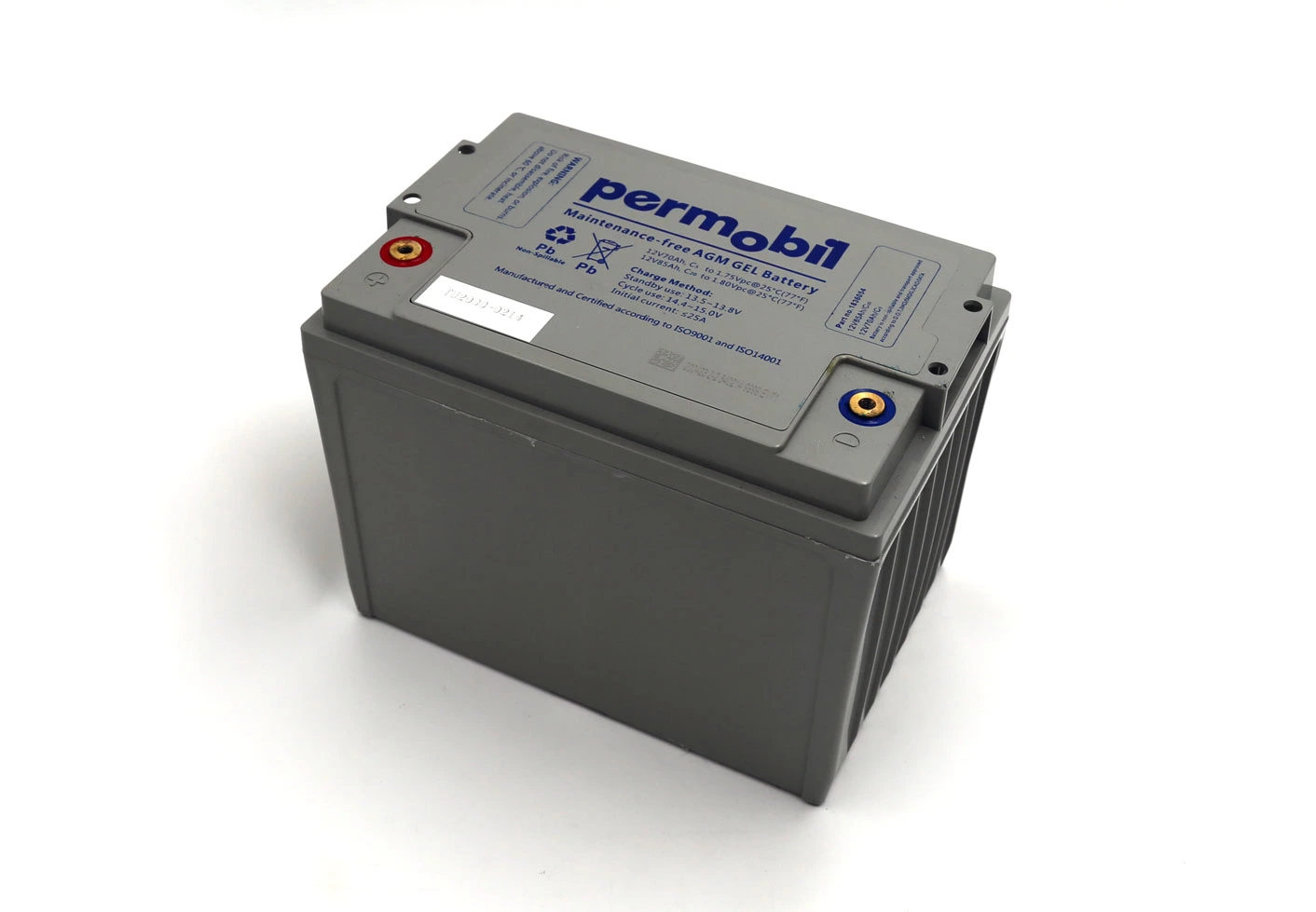 Image of the battery for Permobil VoltPro Charger and Battery - High-performance rechargeable battery and charger for Permobil power wheelchairs, providing extended range and efficient charging.