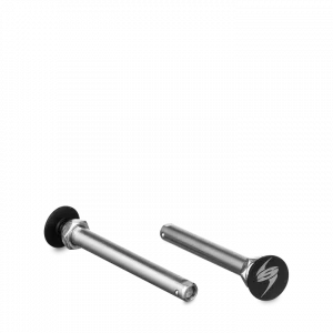 Image of the Spinergy 1/2 Inch Steel Axle - Durable stainless steel axle for wheelchair wheels, featuring a push-button design for quick and easy installation.