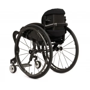 Back view of the TiLite CR1 Carbon Fiber Ultra-Light Wheelchair - Lightweight, high-performance rigid wheelchair frame made from carbon fiber, designed for customizable seating and maneuverability.