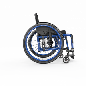 Image of the Veloce Folding Wheelchair - Lightweight, portable wheelchair with a folding frame for easy transportation and storage, designed for active individuals.